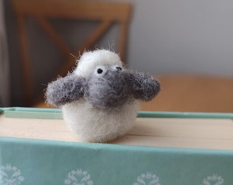 Sheep felt bookmark, gift for readers
