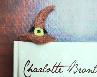 Witch hat bookmark, gift for readers