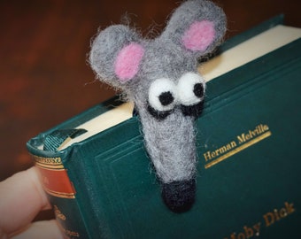 mouse felt bookmark, gift for readers