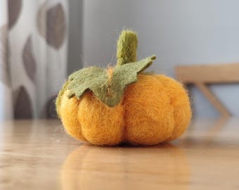 Handmade Wool Felt Pumpkin Pincushion: Tailor Gift