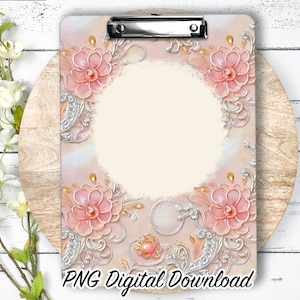 Clipboard Sublimation PNG Design | 9.1W by 12.6H | 300 dpi | PNG Digital Download