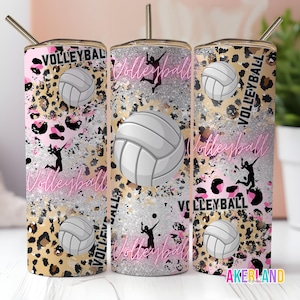 Volleyball 20oz Sublimation Tumbler Wrap Design - PNG Digital Download