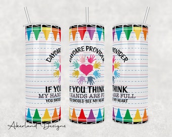 Daycare Provider / 20oz Sublimation Tumbler Design - PNG Digital Download