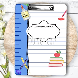Clipboard Sublimation PNG Design | 9.1W by 12.6H | 300 dpi | PNG Digital Download