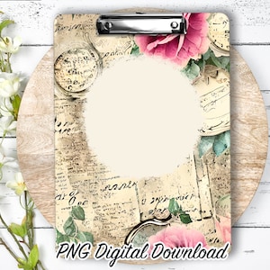 Clipboard Sublimation PNG Design | 9.1W by 12.6H | 300 dpi | PNG Digital Download