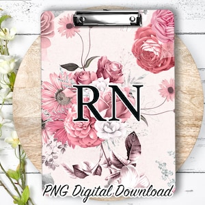 RN Clipboard Sublimation PNG Design | 9.1W by 12.6H | 300 dpi | PNG Digital Download