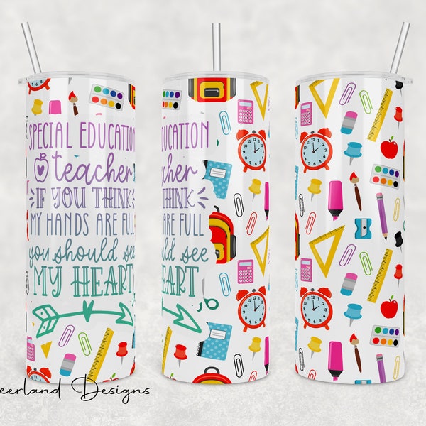 Special Education Teacher / 20oz Sublimation Tumbler Design - PNG Digital Download