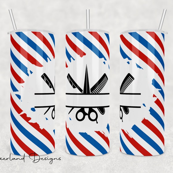 Barber 20oz Sublimation Tumbler Design - PNG Digital Download