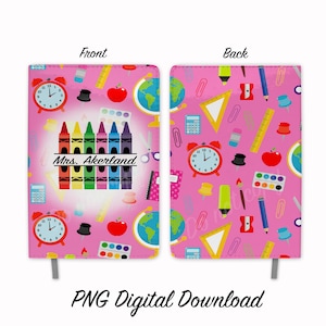 Teacher Sublimation Journals Design PNG Digital Download