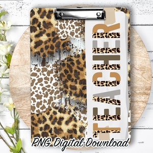 Teacher Clipboard Sublimation PNG Design | 9.1W by 12.6H | 300 dpi | PNG Digital Download