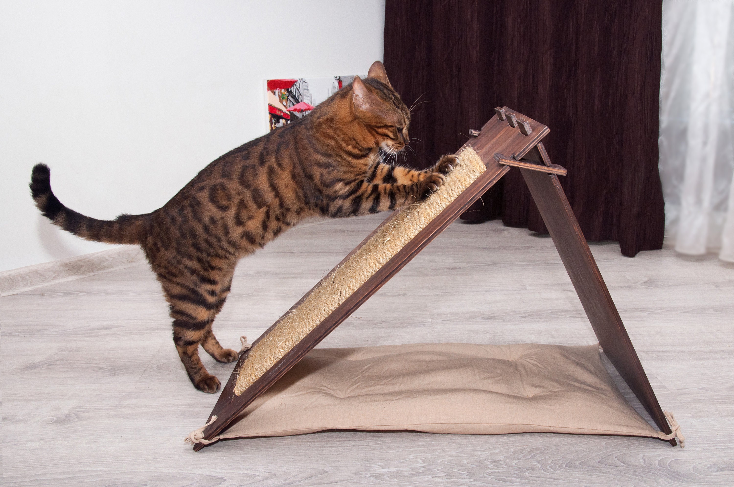 Cat Scratcher Cat Scratch Scratching Post Cat Bed Cat Etsy