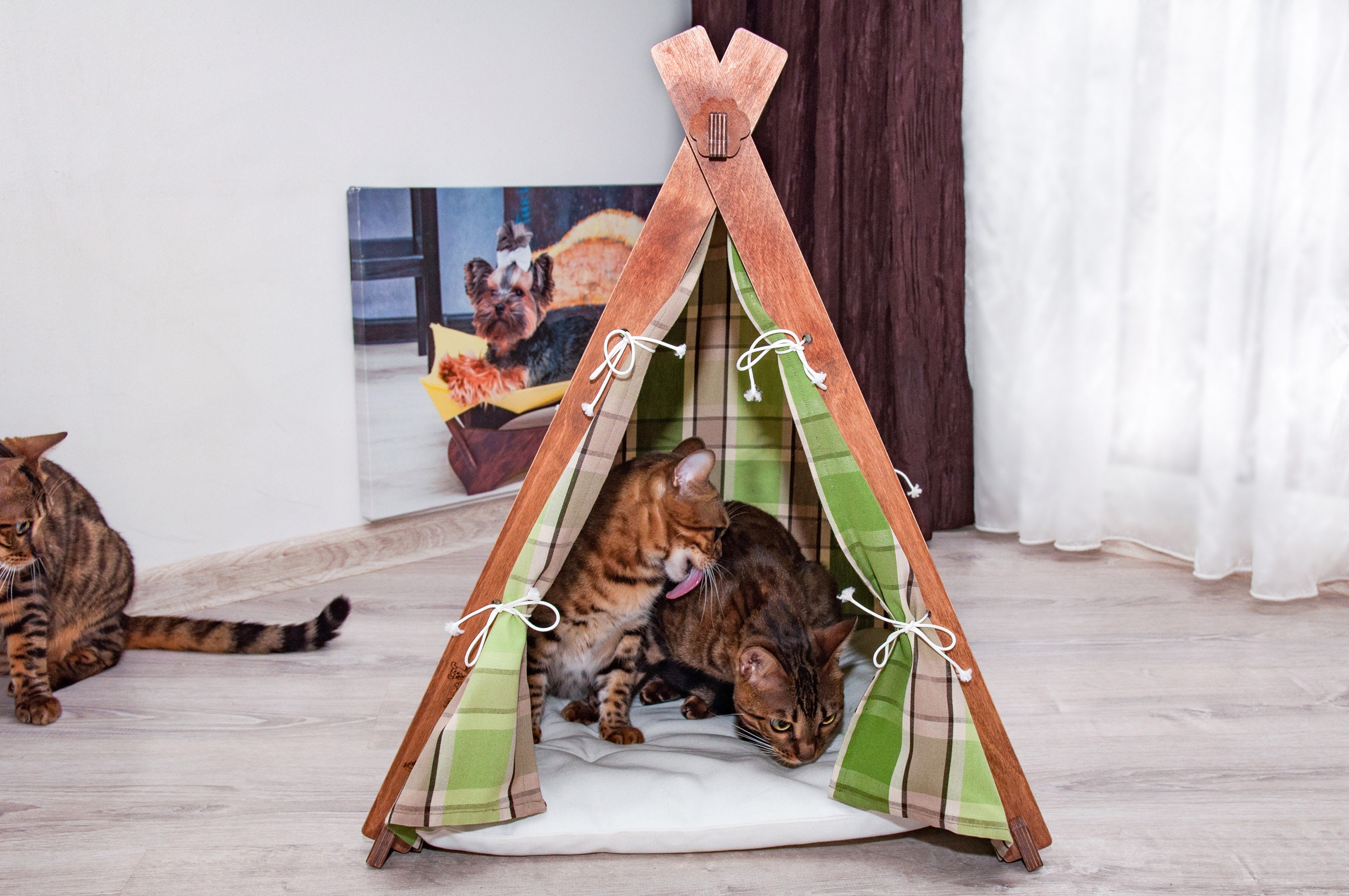 Cat Bed Cat Teepee Dog Teepee Dog Tend Cat tent Pet Etsy