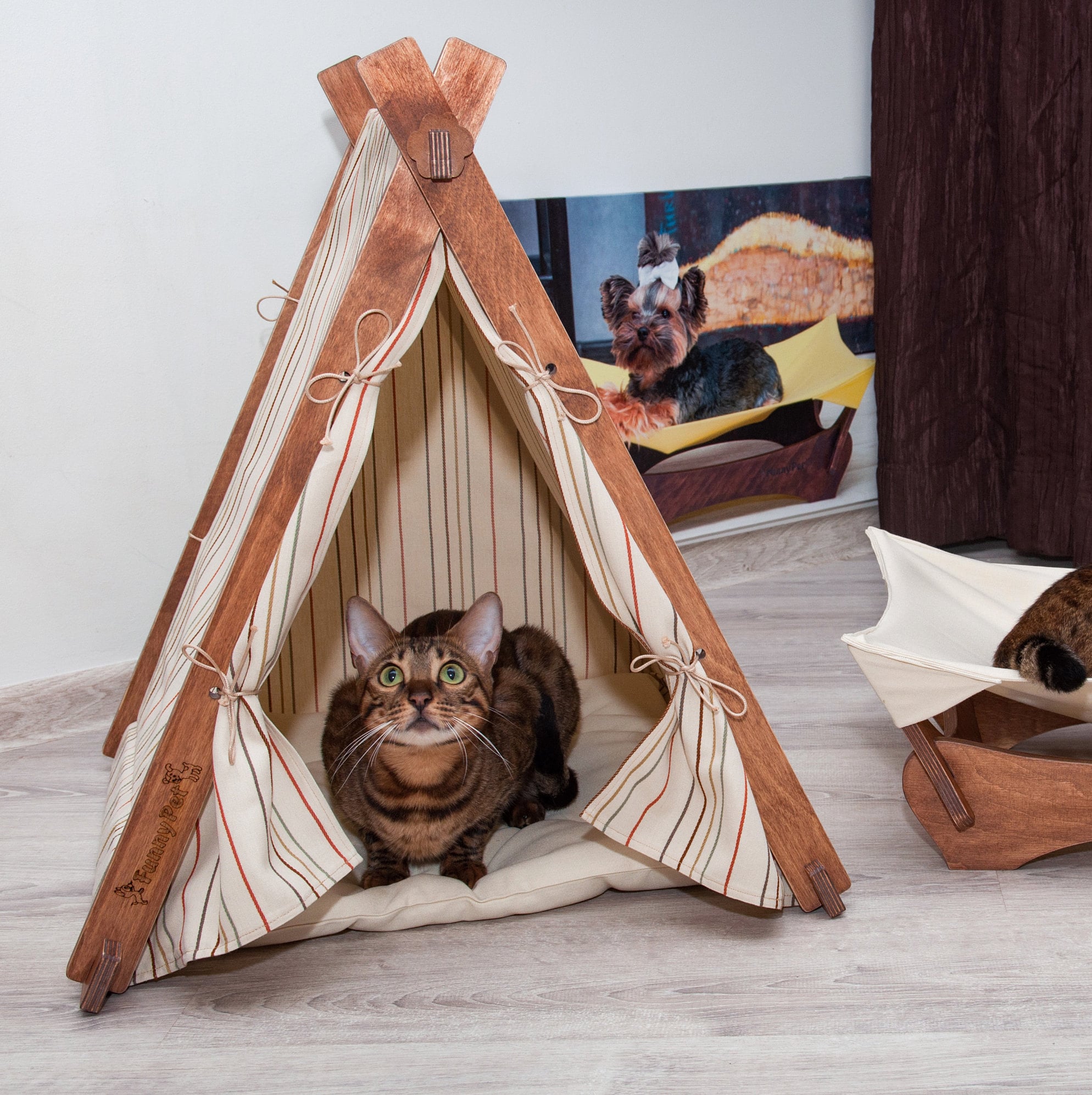 Cat Bed, Cat Teepee, Dog Teepee, Dog Tend, Cat Tent, Pet Teepee