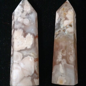 Flower agate tower, Flower Blossom Tower, Agate tower, Lot of 2.