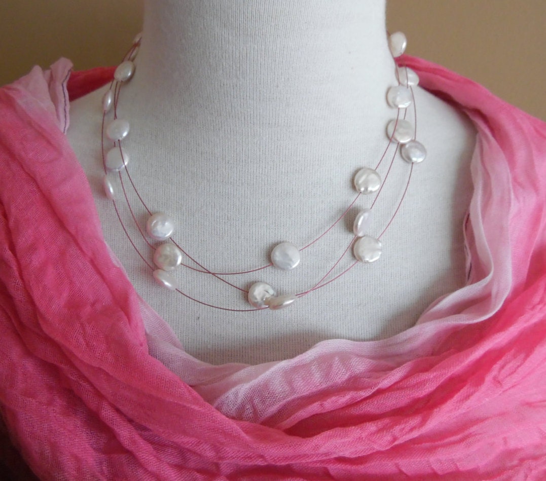 Floating Fresh Water Coin Pearl Multi 