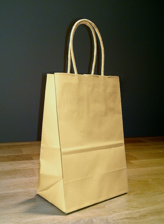 16x6x12 Kraft Brown Paper Retail Vogue Gift Rope Handle Tote Shopping Bags