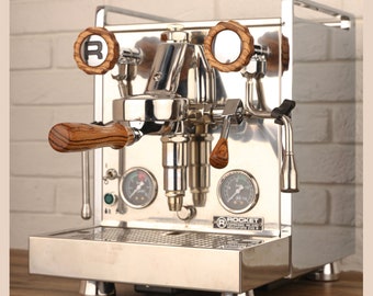 Rocket espresso ZEBRANO kit, R58/ R60v/ Giotto / Mozzafiato / Appartamento, wooden set, zebrano wood spare parts for Rocket espresso machine