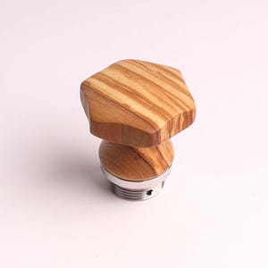 Wooden boiler knob for La Pavoni with stainless steel adaptor -- wood selection