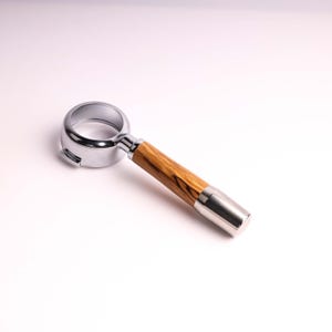 ECM handle with optional naked portafilter -- wood selection