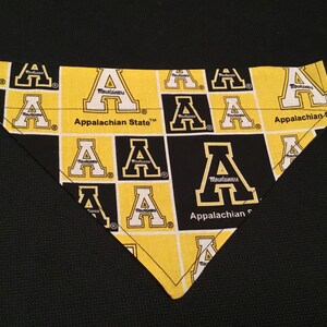 Appalachian State Over The Collar Dog Bandana // Dog Scarf // No Tie Bandana // Reversible Dog Bandana // Slip Through Collar Bandana