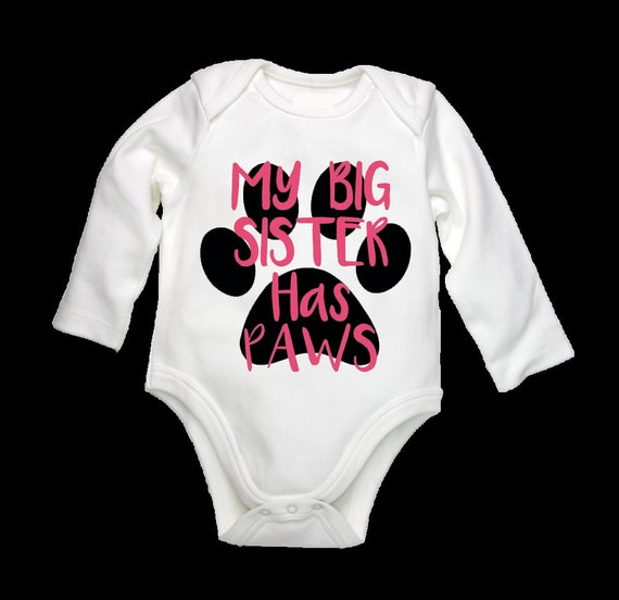 my big sister has paws onesie