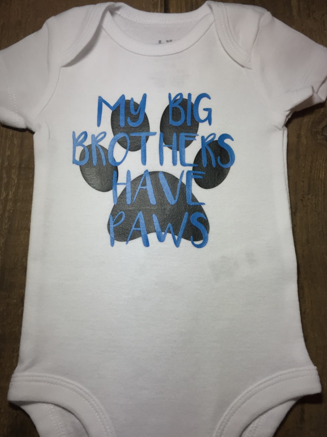 My Big Brothers Have Paws Baby Onesie Paw Onesie Sibling Etsy