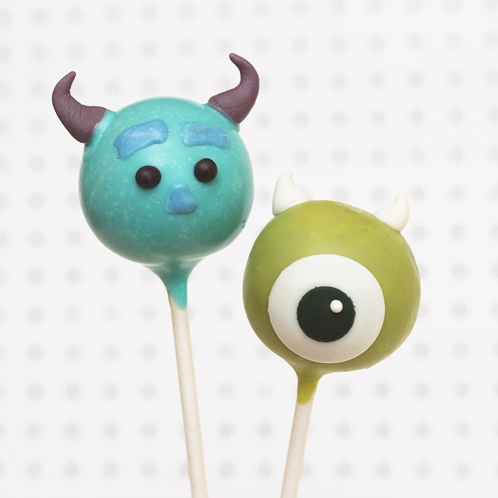 Mike & Sully Monsters Inc. Cake Pops - Etsy