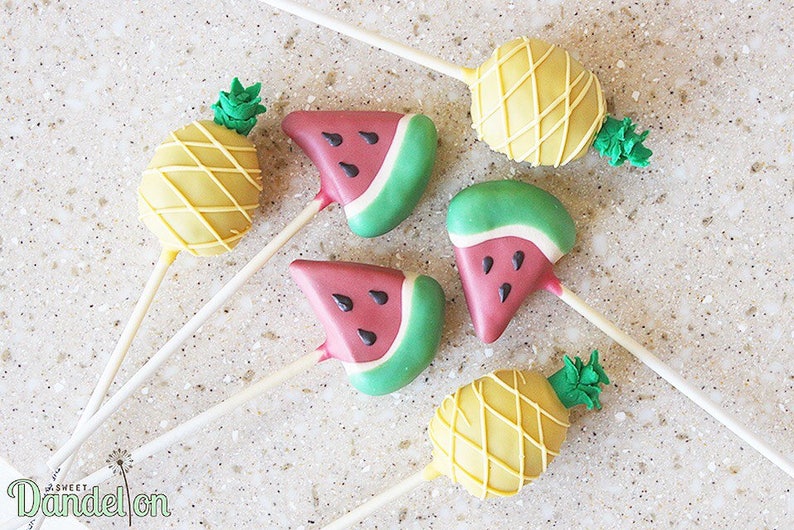 Pineapple & Watermelon Cake Pops.