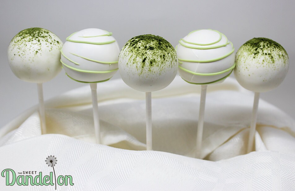 Matcha Green Tea Cake Pops Etsy