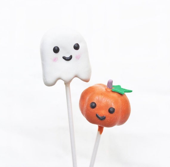 Cute Pumpkin Ghost Cake Pops Etsy