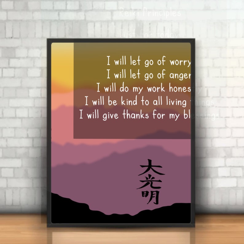 Reiki Principles INSTANT DOWNLOAD Printable Digital Download Daily ...