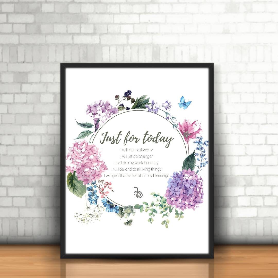 Reiki Principles INSTANT DOWNLOAD Printable Digital Download Daily ...