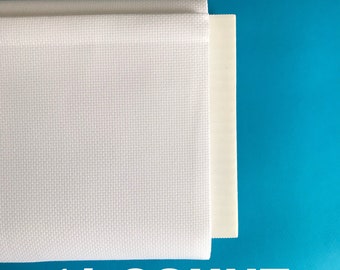 White aida fabric, zweigart, 14 count aida, cross stitch fabric, embroidery fabric, white, 100% cotton aida, premium cross stitch supply