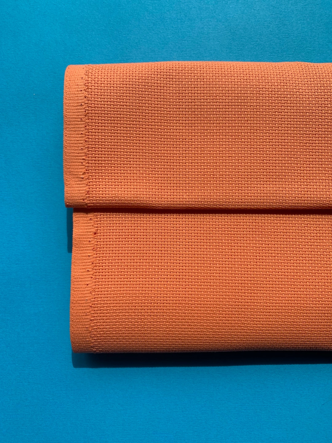 Bright Orange Aida Fabric, Permin, 14 Count Aida, Cross Stitch Fabric