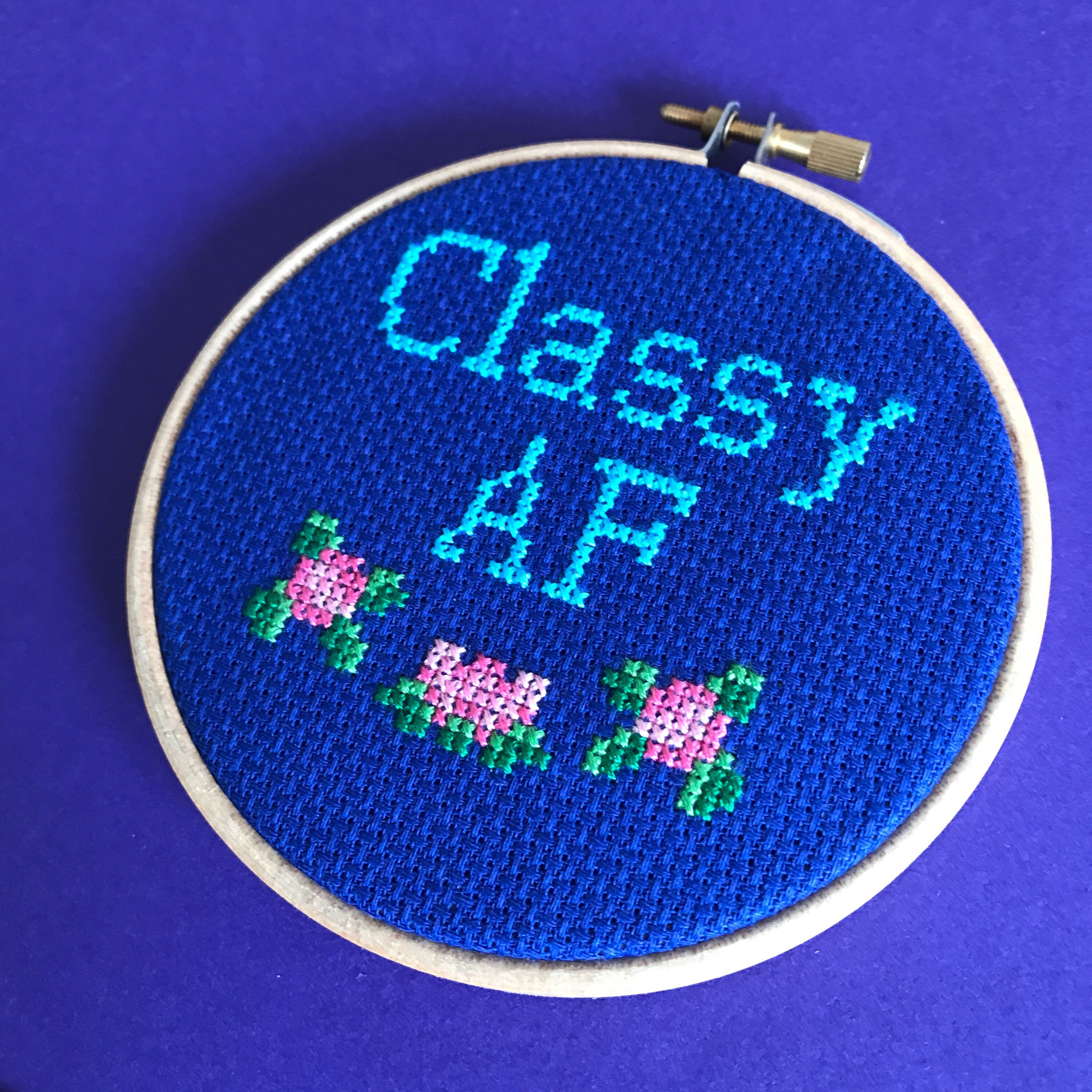 Swear Word Cross Stitch Classy AF Cross Stitch Kit Fun Etsy UK