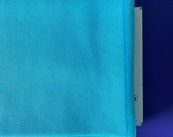 Bright Aqua evenweave, zweigart, 25ct Lugana, cross stitch fabric, embroidery fabric, aqua, premium cross stitch supply