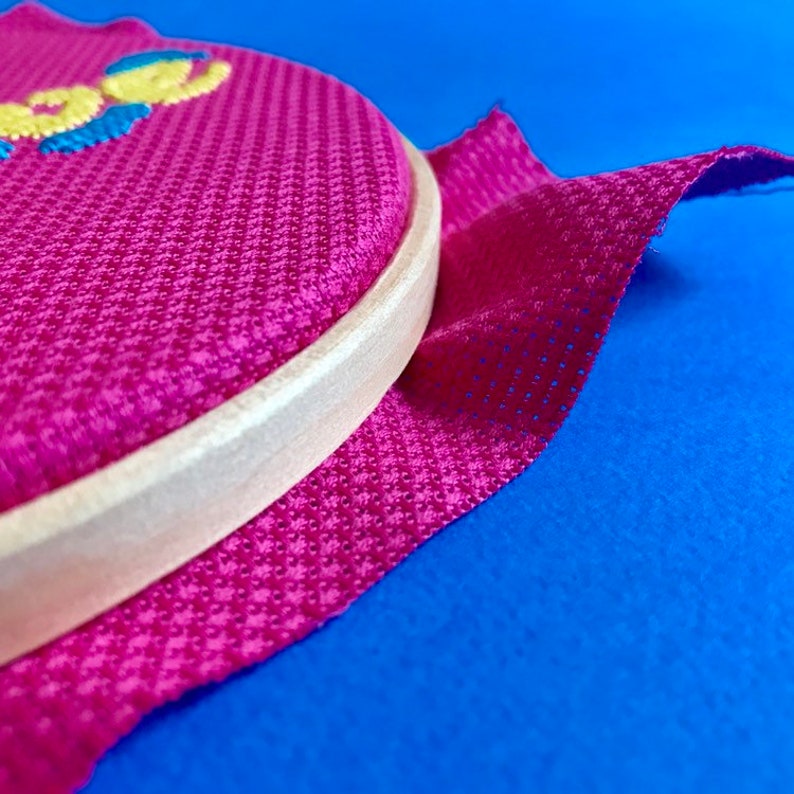 Hot Pink aida fabric zweigart 14 count aida cross stitch Etsy