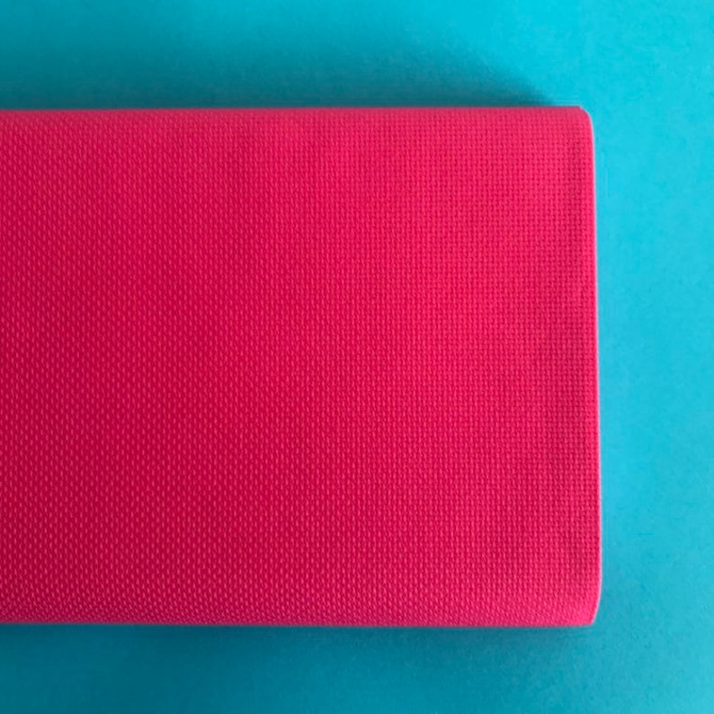 Hot Pink aida fabric zweigart 14 count aida cross stitch Etsy