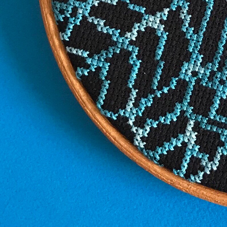 Black aida fabric permin 14 count aida cross stitch fabric Etsy