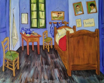 Van Gogh's Bedroom in Arles Oil painting Vincent Van Gogh handpainted copy 19.7*23.6"