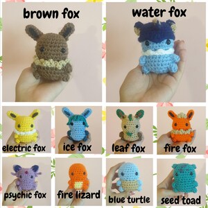 Crochet Amigurumi Handmade Evolving Fox Plush Toy | Small Cute Stuffed Animal Plushie | Mini Desk Pet