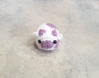 Custom Cute Cow Plush/ Mini Keychain | Crochet Small Amigurumi Handmade Farm Animal Accessory for bags  keys, etc. | Stuffed Animal Plushie