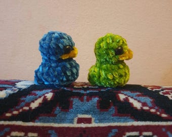Mini Rubber Ducky Plush | Small Handmade Amigurumi Rubber Duck Gift | Crochet Cute Bird Plushie | Stuffed Animal Car/Desk Accessory