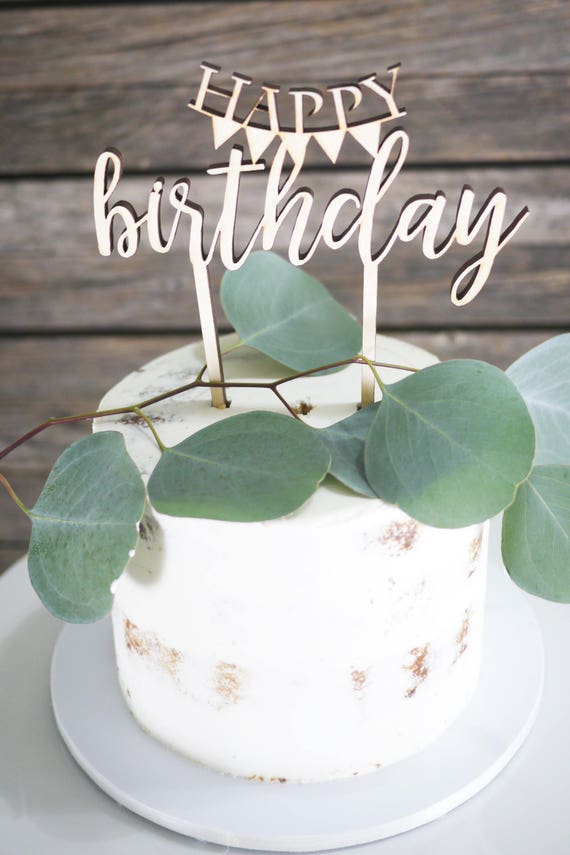 happy birthday banner cake