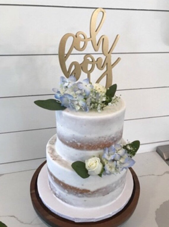 oh boy baby shower cake