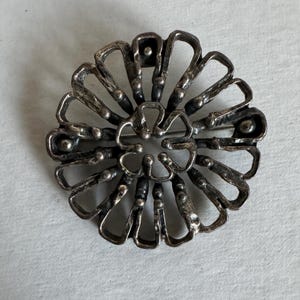 Guy Vidal vintage modernist brooch atomic daisy