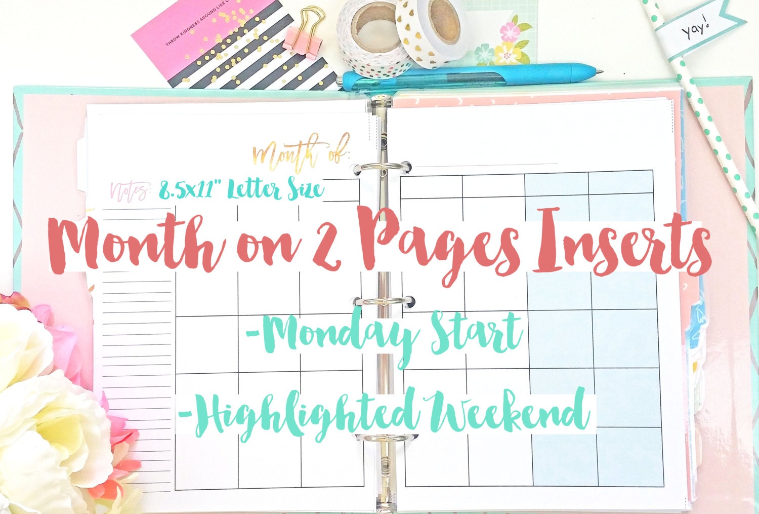 Printable 8 5X11 Calendar PRINTABLE 8 5x11 Monthly Calendar Peach