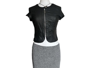 Early 00’s Cropped Moto Vest