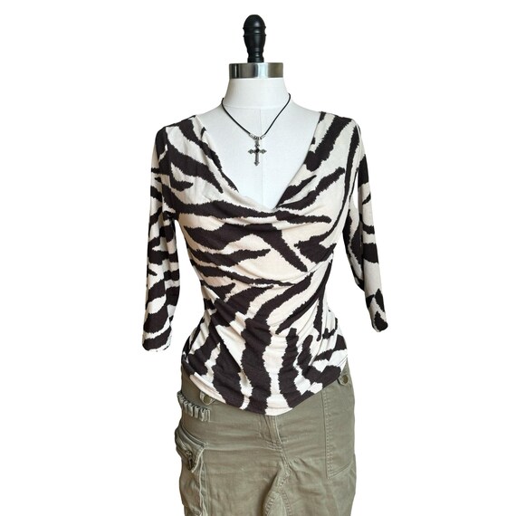 Early 00’s Zebra Print Top
