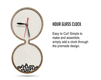 HOURGLASS CLOCK DOWNLOAD! Time is fleeting, have fun with this fallen numbers clock with downloadable cut file